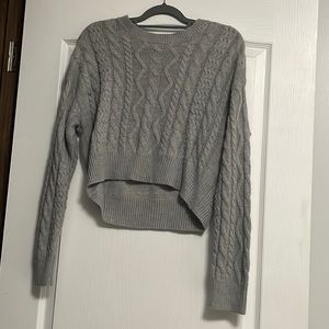 No Comment grey crop sweater size S-M
